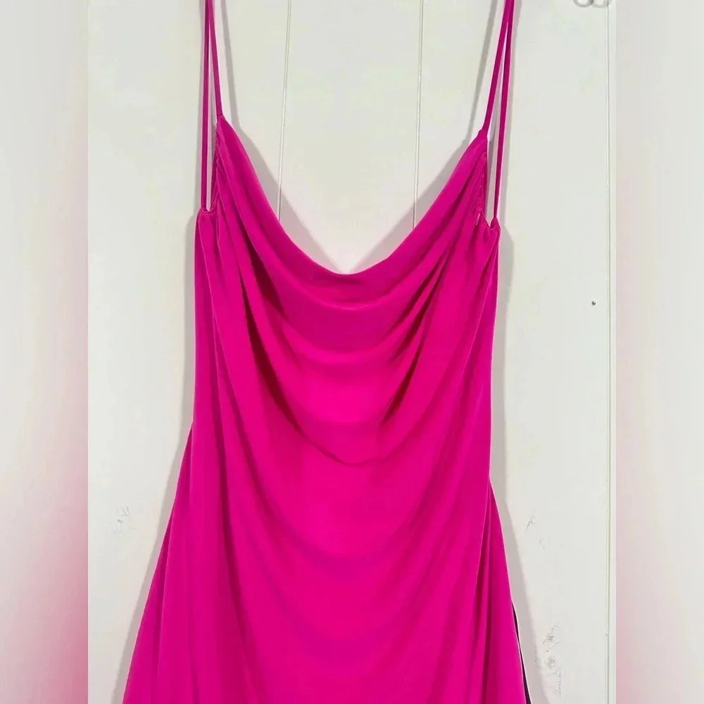 Saints Fuchsia Mini Dress Sleeveless Cocktail Straps Sz M - Picture 2 of 8